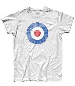 3stylershop T-Shirt Herren Target Mods Vintage - Vespa Stil - Weiß, L von 3stylershop