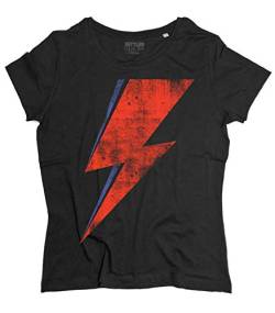 David Bowie T-Shirt für Damen, Motiv: Ziggy Stardust, Schwarz , X-Large von 3stylershop
