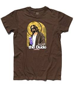 T-Shirt für Herren, Motiv: The Grande Lebowski - Just Call Me The Dude., TU0200708-Cioccolato-L, Braun, TU0200708-Cioccolato-L Large von 3stylershop