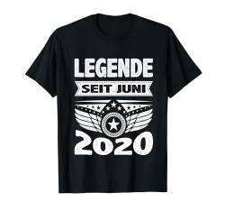 Juni 2020 Legende seit 4 Jahren Mann Frau Geburtstag T-Shirt von 4. Geburtstag 2020 Geburtstagsgeschenk Sprüche