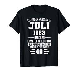 Legenden wurden im Juli 1983 40.Geburtstag T-Shirt von 40 Jahre Geburtstag Party Geschenke