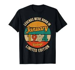 Legends were in January 1984 40.Birthday T-Shirt von 40 Jahre Geburtstag Party Geschenke