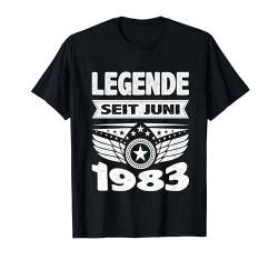 Juni 1983 Legende seit 41 Jahren Mann Frau Geburtstag T-Shirt von 41. Geburtstag 1983 Geburtstagsgeschenk Sprüche