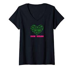 Damen Weed Gras Unkraut Marihuana Cannabis THC | 420 Raw Vegan T-Shirt mit V-Ausschnitt von 420 NOW!