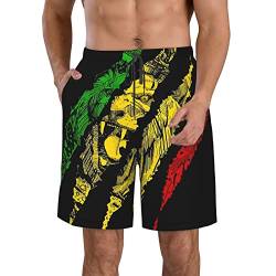 Herren Shorts Löwe Von Judah King Rasta Reggae Jamaica Roots Trainingshose Schnelltrocknend Strandkleidung Jogger Badehose M von 452