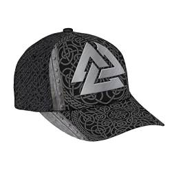 456 Schirmmütze Wikinger Metallmuster Schwarz Basecap Für Running Cool Sonnenmütze Unisex Sport Trucker Baseballkappe Hat Sommer von 456