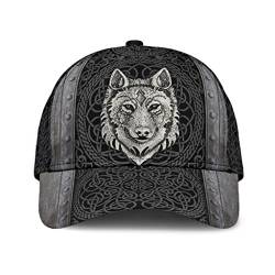 Basecap Wolf-Wikinger-Muster Hip-Hop-Hut Für Damen Freizeit Sommermütze Uv-Schutz Herren Baseball Cap Erwachsenen von 456