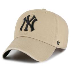 47 Brand Ballpark Cap CLEAN UP New York Yankees khaki beige von 47 Brand