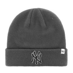 47 Brand Knit Beanie - Raised Cuff New York Yankees charcoal von 47 Brand
