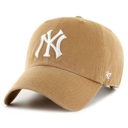 47 Brand Strapback Cap - CLEAN UP New York Yankees camel von 47 Brand