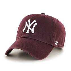 47 Brand Erwachsene Kappe MLB New York Yankees Clean Up, Maroon, Einheitsgröße von '47