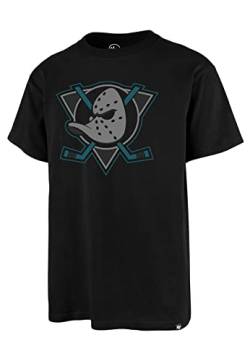 '47 Brand Herren T-Shirt Imprint Echo Tee Anaheim Ducks 548678 Jet Black Schwarz, Größe:XL von '47