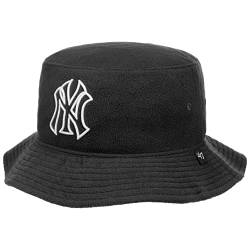 47 Brand Yankees Fleece Bucket Stoffhut Fischerhut Anglerhut Fleecehut Clubhut Musikerhut (One Size - schwarz) von '47