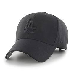 '47 MLB Los Angeles Dodgers MVP Unisex-Baseballkappe, Verstellbar, Hochwertiges Design und Verarbeitung, Black Logo, Black von 47