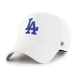 '47 MLB Los Angeles Dodgers MVP Unisex-Baseballkappe, Verstellbar, Hochwertiges Design und Verarbeitung, Blue Logo, White von '47