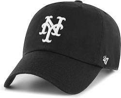 47 MLB Mütze für Erwachsene, Einheitsgröße, Schwarz / Weiß, New York Mets, Einheitsgr��e von '47