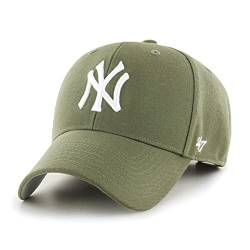 '47 MLB New York Yankees MVP Unisex-Baseballkappe, Verstellbar, Hochwertiges Design und Verarbeitung, White Logo, Green von '47