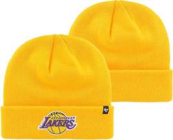 '47 NBA Unisex-Erwachsene Primary Logo Cuffed Knit Primary Logo Team Color Beanie Hat Cold Weather Hut, One Size, Los Angeles Lakers Gelb, Einheitsgr��e von '47