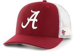 '47 NCAA Herren Trucker Snapback verstellbare Mütze, Alabama Crimson Tide Rasiererrot, Einheitsgröße von '47