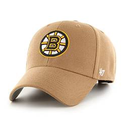 '47 NHL Boston Bruins MVP Unisex-Baseballkappe, Verstellbar, Hochwertiges Design und Verarbeitung, Bruins Badge Logo, Camel von 47