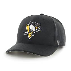 '47 NHL Pittsburgh Penguins Cold Zone MVP DP Unisex-Baseballkappe, Verstellbar, Hochwertiges Design, Penguin Badge Logo, Black von '47