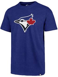 MLB Herren-T-Shirt mit Aufdruck "Match Team", Primär-Logo, Wortmarke, Toronto Blue Jays Blue, Größe L, Toronto Blue Jays Blue, L von '47