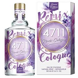 4711® Remix Cologne Lavendel I Eau de Cologne - frisch - floral - unbeschwert - die blühende Frische des Lavendels sommerlich neu ge-remixt! I 100ml Natural Spray Vaporisateur von 4711