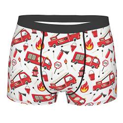 494 Boxershorts Thema Feuerwehr Männer Unterwäsche Bequeme Boxershorts Für Männer Hipster Herren Unterwäsche Für Ehemann, Mann, Junge L von 494