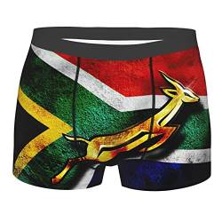 494 Retroshorts Boxer Südafrika-Flagge Herren Unterwäsche Funny Boxershorts Mikrofaser Boxer Short Unterhose Für Mann, Liebhaber, Ehemann M von 494