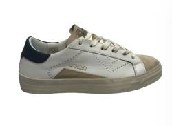 Scarpa uomo 4B12 sneakers in pelle/ scamosciato bianco/ beige/ bluette US24QB06 EVO-U11 41 von 4B12