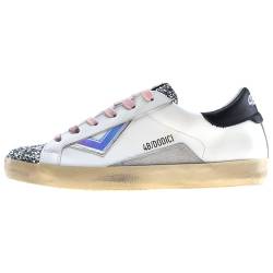 Scarpe donna 4B12 sneaker in pelle glitter silver/ bianco DS24QB01 SUPRIME-DB228 38 von 4B12
