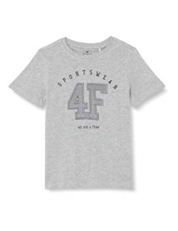 4F JUNIOR Jungen Boy's T-Shirt Jtsm008 Tshirt, Grau (Cold Light Grey Melange), 134 cm von 4F JUNIOR