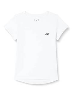 4F JUNIOR Mädchen T-Shirt F279 Tshirt, weiß, 140 CCM von 4F JUNIOR