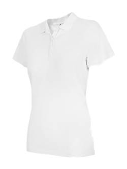 4F Damen Poloshirt Damen Kurzarm, Golf Polohemd Weiss S von 4F