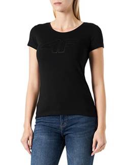 4F Damen T-Shirt Tsd353 Tshirt, Tiefschwarz, X-Small von 4F