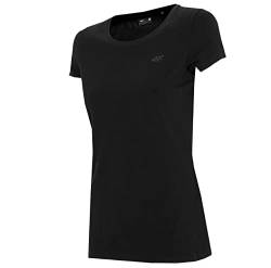 4F Damen Women's TSD350 T-Shirt, DEEP Black, L von 4F