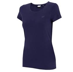 4F Damen Women's TSD350 T-Shirt, Dark Blue, M von 4F
