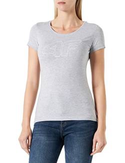 4F Damen t-Shirt Tsd353 Tshirt, Grau (Cold Light Grey Melange), Large von 4F