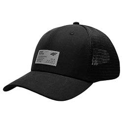 4F Herren Baseballkappe M130 Baseball Cap, Tiefschwarz, 56 von 4F