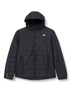 4F Herren Steppjacke Daunejacke Funktionsjacke Sportjacke Jacke mit Reißverschluss Taschen Primaloft® Black Eco schwarz XL von 4F