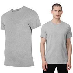 4F Herren T-Shirt, Tsm352 Tshirt, Grau (Cold Light Grey Melange), 56 von 4F