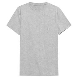 4F Herren T-Shirt M536 Tshirt, Grau (Cold Light Grey Melange), L von 4F