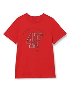 4F JUNIOR Jungen Boy's T-Shirt Jtsm008 Tshirt, Rot, 140 cm von 4F
