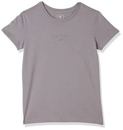 4F Mädchen Girl's T-Shirt Jtsd002 Tshirt, Cold Light Grey, 140 CCM von 4F