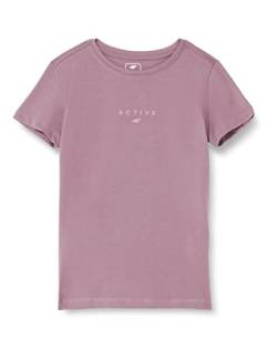 4F Mädchen Girl's T-Shirt Jtsd002 Tshirt, Violett, 140 CCM von 4F