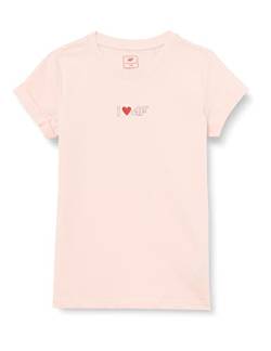 4F Mädchen Girl's T-Shirt Jtsd005 Tshirt, Helles Pink, 128 cm von 4F