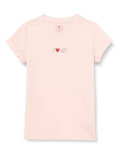 4F Mädchen Girl's T-Shirt Jtsd005 Tshirt, Helles Pink, 146 cm von 4F