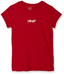 4F Mädchen Girl's T-Shirt Jtsd005 Tshirt, Rot, 152 cm von 4F