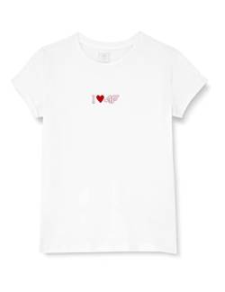 4F Mädchen Girl's T-Shirt Jtsd005 Tshirt, weiß, 128 cm von 4F