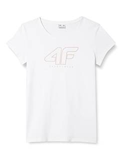 4F Mädchen H4Z20-TSD022-10S T-Shirt, Weiß, S von 4F